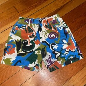 Rare Vintage Print Jean Shorts.